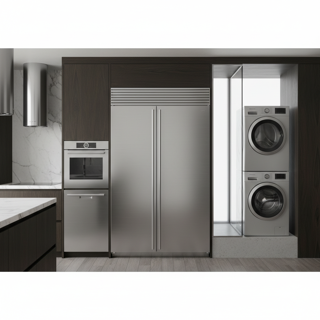 Premium home appliance suite in a luxury residence